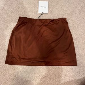 With Jean mini skirt